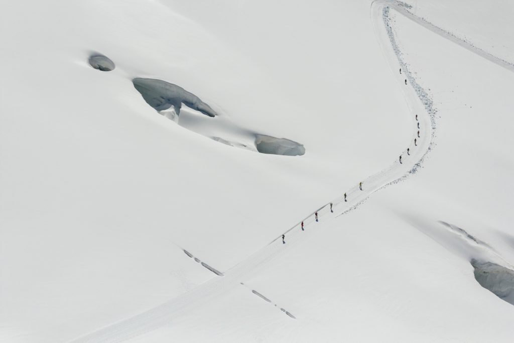 path in the snow